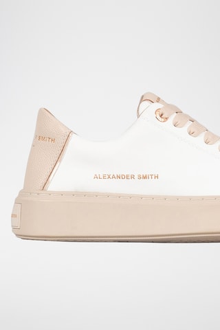 Leren Sneakers London - Wit en Beige