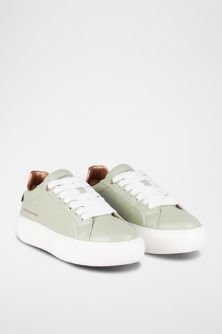 Leren Platform Sneakers Soho - Lichtgroen
