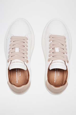 Leren Platform Sneakers Soho - Wit en Beige
