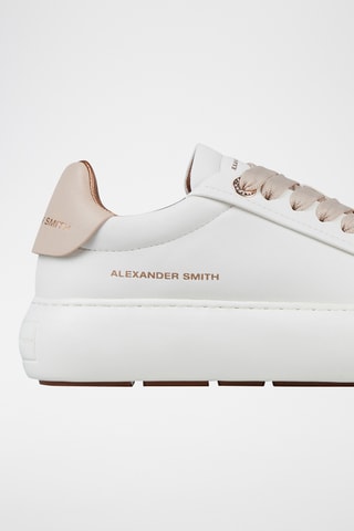 Leren Platform Sneakers Soho - Wit en Beige