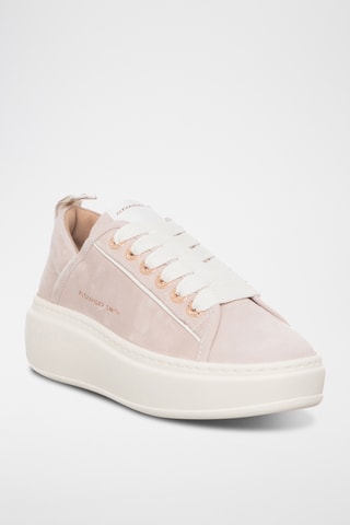 Leren Platform Sneakers Wembley - Nude