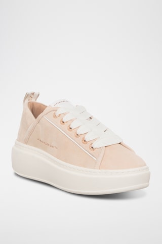 Leren Platform Sneakers - Roze