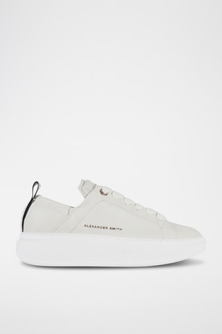 Leren Platform Sneakers Wembley - Wit