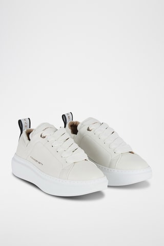 Leren Platform Sneakers Wembley - Wit