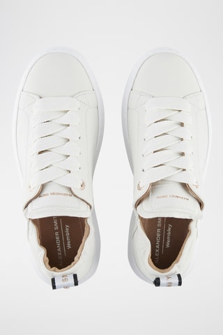 Leren Platform Sneakers Wembley - Wit