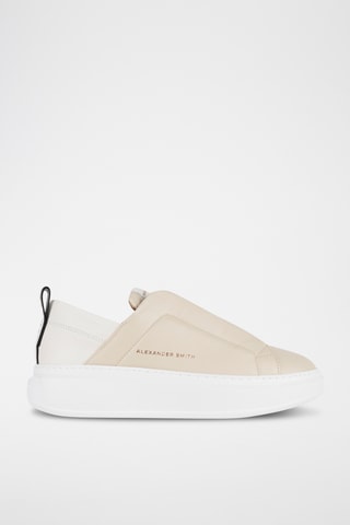 Leren Slip-ons Wembley - Nude