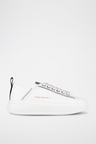 Leren Sneakers Wembley - Wit en Zilverkleurig