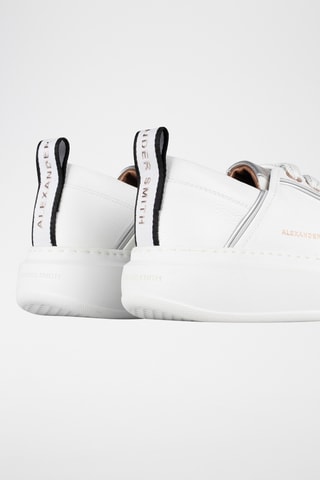 Leren Sneakers Wembley - Wit en Zilverkleurig