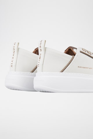 Leren Sneakers Wembley - Wit en Donkerbruin