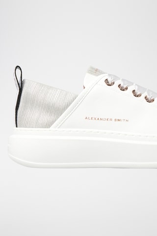 Leren Sneakers Wembley - Wit en Zilverkleurig