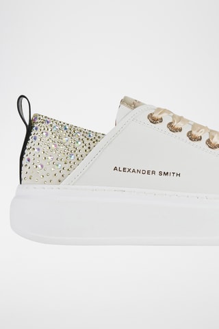 Leren Platform Sneakers Wembley - Wit en Ivoorkleurig