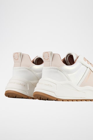 Sneakers Eco Dover - Wit en Lichtroze