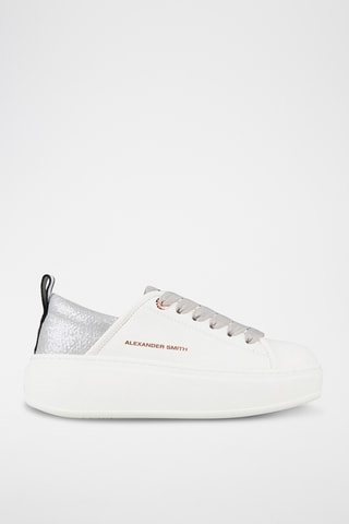 Platform Sneakers Eco Wembley - Wit en Zilverkleurig