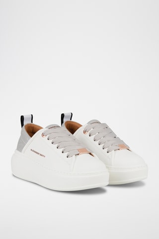 Platform Sneakers Eco Wembley - Wit en Zilverkleurig