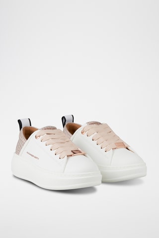 Platform Sneakers Eco Wembley - Wit en Beige