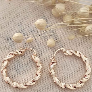 Créoles torsadées - Laiton plaqué or