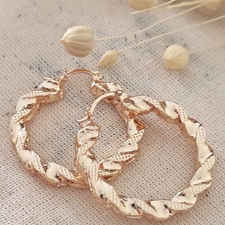 Créoles torsadées - Laiton plaqué or