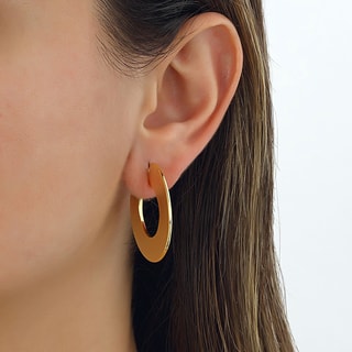 Demi créoles - Laiton plaqué or