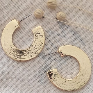 Demi créoles - Laiton plaqué or