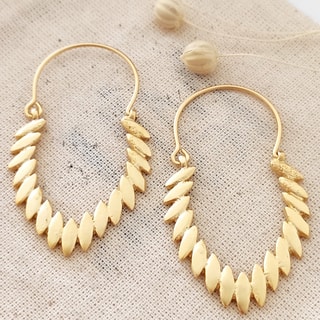 Boucles d'oreilles - Laiton plaqué or