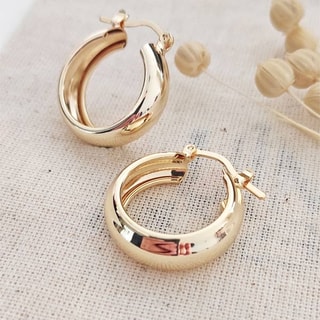 Créoles - Laiton doré à l'or fin