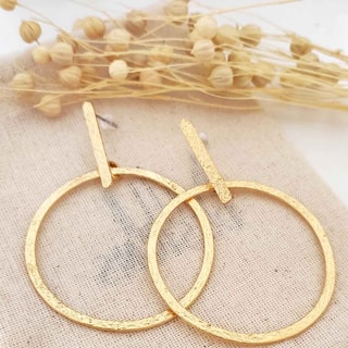 Boucles d'oreilles - Laiton plaqué or 