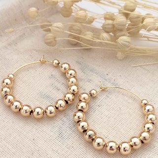 Boucles d'oreilles - Laiton plaqué or 