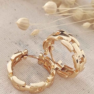 Créoles chaine - Laiton plaqué or