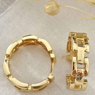 Créoles chaine - Laiton plaqué or