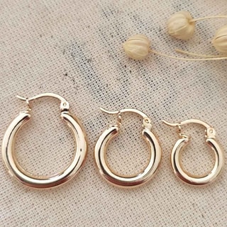 Trio de créoles - Laiton plaqué or 