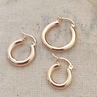 Trio de créoles - Laiton plaqué or 