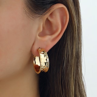 Demi créoles - Laiton plaqué or