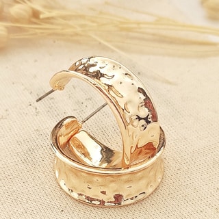 Demi créoles - Laiton plaqué or