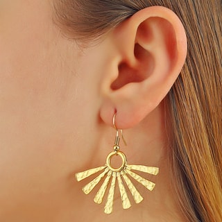 Boucles d'oreilles pendantes - Laiton plaqué or