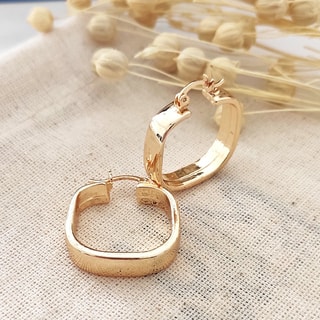 Boucles d'oreilles - Laiton plaqué or 