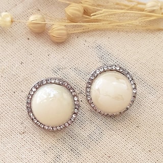 Boucles d'oreilles - Laiton plaqué or & zircons