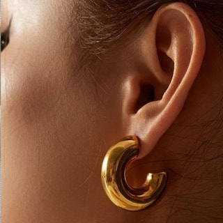 Boucles d'oreilles - Laiton plaqué or 