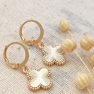 Boucles d'oreilles - Laiton plaqué or 