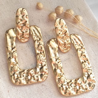 Boucles d'oreilles - Laiton plaqué or