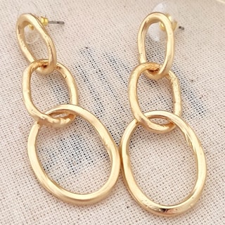 Boucles d'oreilles - Laiton plaqué or