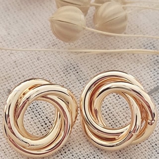 Boucles d'oreilles - Laiton plaqué or 