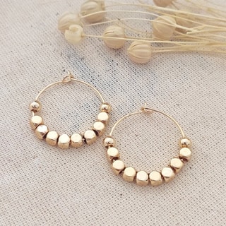 Boucles d'oreilles - Laiton plaqué or 