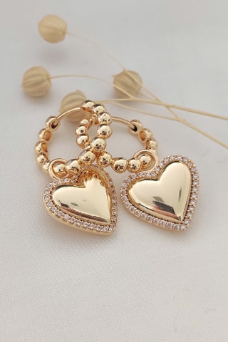 Boucles d'oreilles asymétriques Plaqué or jaune