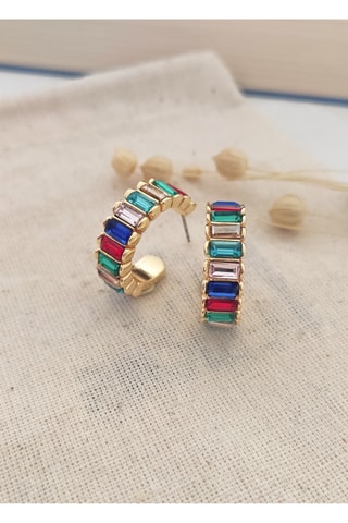 Créoles dorées à l’or fin jaune Zircons