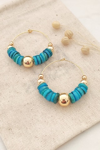 Créoles dorées à l’or fin jaune Corail