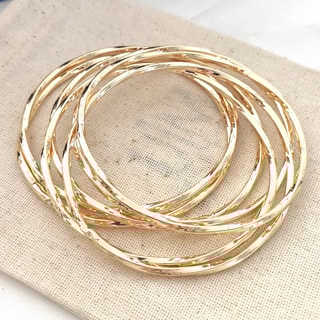 Set de 7 jonc - Laiton plaqué or