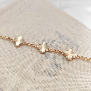 Bracelet trèfle - Laiton plaqué or