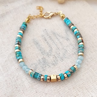 Bracelet de perles - Laiton plaqué or