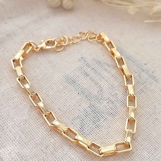 Bracelet chaine - Laiton plaqué or 