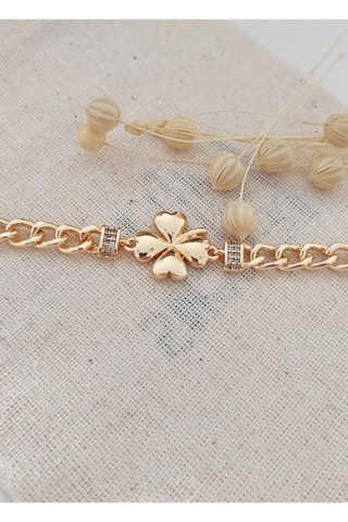 Bracelet doré à l’or fin jaune Zircons
